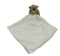 Bílý sametový usínáček s medvídkem