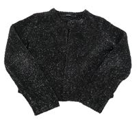 Černý třpytivý žinylkový cardigan George
