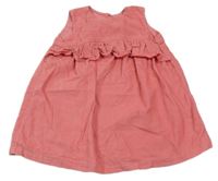 Růžové manšestové šaty M&S