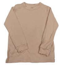 Světlerůžové žebrované triko