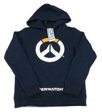 Nové - Tmavomodrá mikina s potiskem a kapucí Jack & Jones