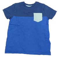 Tmavomodro-modré tričko s kapsou M&S