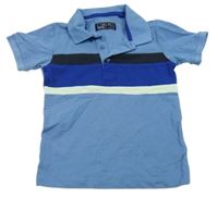 Modré polo tričko s proužky Next