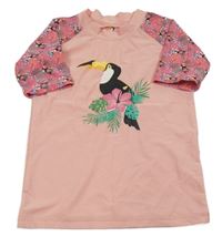 Růžové UV tričko s tukanem Pocopiano