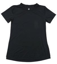 Černé elastické sportovní tričko H&M