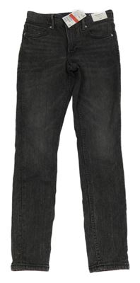 Nové - Černé elastické skinny rifle H&M