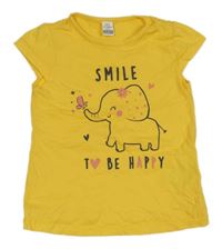 Žluté tričko se slonem LC Waikiki