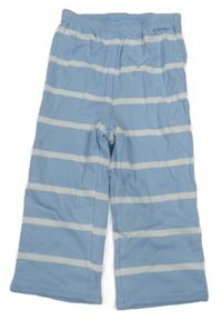 Modro-bílé pruhované teplé tepláky