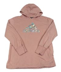 Světlerůžová mikina s kapucí Adidas