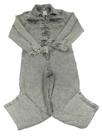 Šedý riflový kalhotový overal Denim Co.