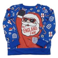 Modrá fotbalová mikina se Santou - England