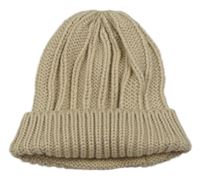 Béžová pletená čepice 