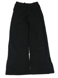 Černé široké kalhoty s rozparky H&M