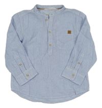 Světlemodrá pruhovaná polo košile H&M
