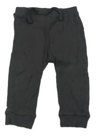 Tmavošedé žebrované lehké tepláky Matalan