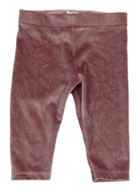 Světlerůžové sametové legíny F&F