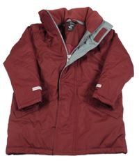 Mahagonová šusťáková zimní bunda s ukrývací kapucí RESULT