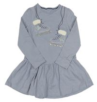 Levandulové bavlněné šaty s bruslemi M&S