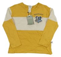 Nové - Žluto-bílé triko s erbem - Harry Potter H&M