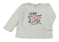 Bílé triko s nápisem Lupilu