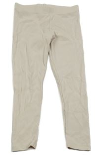 Světlebéžové žebrované legíny Next