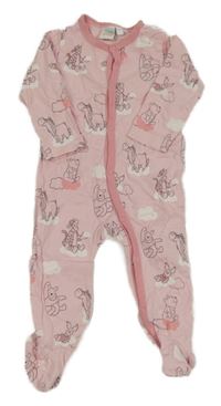 Světlerůžový overal s medvídkem Pú Disney 