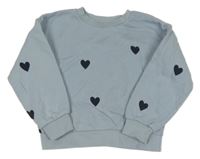 Světlemodrá mikina se srdíčky Primark