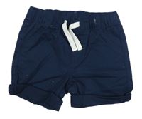 Tmavomodré plátěné kraťasy Topolino