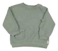 Zelenošedá žebrovaná mikina F&F