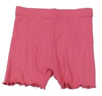 Růžové žebrované elastické kraťasy Primark