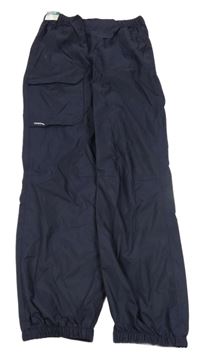 Nové - Tmavomodré šusťákové nepromokavé funkční kalhoty Quechua