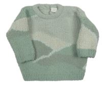 Zelenkavý svetr se vzorem Next