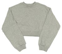 Šedá melírovaná crop mikina H&M