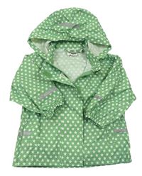 Zelená šusťáková bunda s hvězdičkami a odepínací kapucí Impidimpi