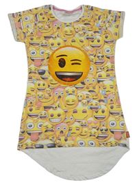 Bílá tunika se smajlíky Emoji