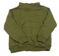 Khaki mikina s komínovým límcem Alana