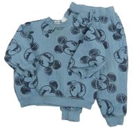 2set - Modrá prošívaná mikina s Mickeym + tepláky H&M