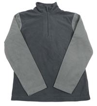 Tmavošedo-šedá funkční fleecová mikina se stojáčkem Mountain Warehouse