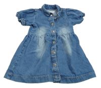 Modré riflové šisované košilové šaty Minoti 