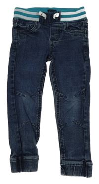 Tmavomodré rifle s pruhovaným pasem Imipidimpi