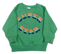 Zelená mikina s nápisem Next