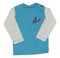 Světlemodro-bílé triko Lupilu 