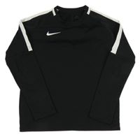 Černo-bílé funkční sportovní triko s logem Nike