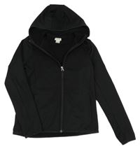 Černá propínací sportovní mikina s kapucí H&M