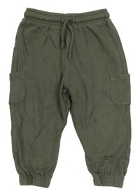 Khaki cargo tepláky M&S