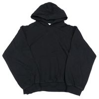 Černá crop oversize mikina s klokankou a kapucí H&M