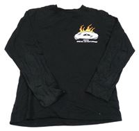 Černé triko s potiskem Zara