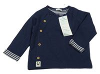 Nové - Tmavomodré triko s knoflíčky Benetton