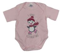 Světlerůžové body s tučňákem Smily 