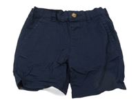 Tmavomodré plátěné kraťasy F&F